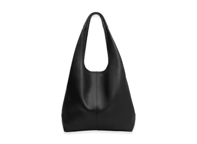 AMI PARIS Smooth Leather Etienne Hobo Bag "Black"