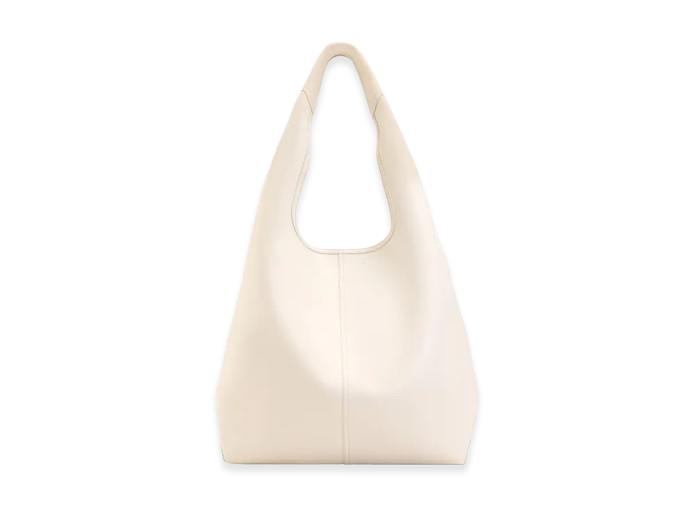 AMI PARIS Taurillon Leather Etienne Hobo Bag "White"