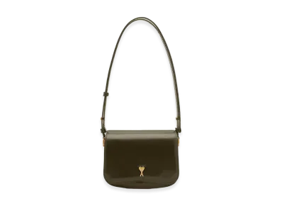 AMI PARIS Cow Leather Paris Paris Bag "Green"