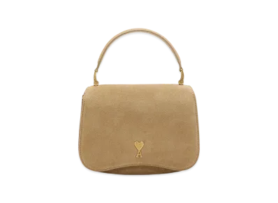 AMI PARIS Cow Leather Top Handle Paris Paris Bag "Yellow"