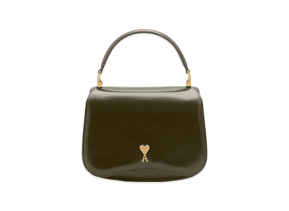 アミパリス カウレザー トップハンドル パリ パリ バッグ "グリーン"