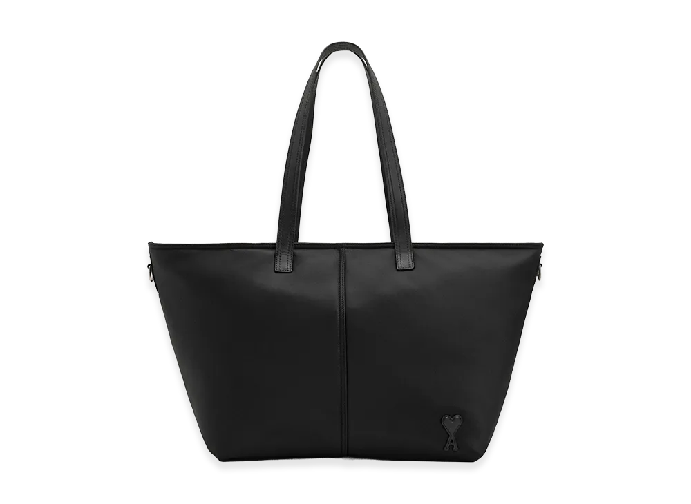 AMI PARIS Nylon Marcel Small Shopping Bag "Black"