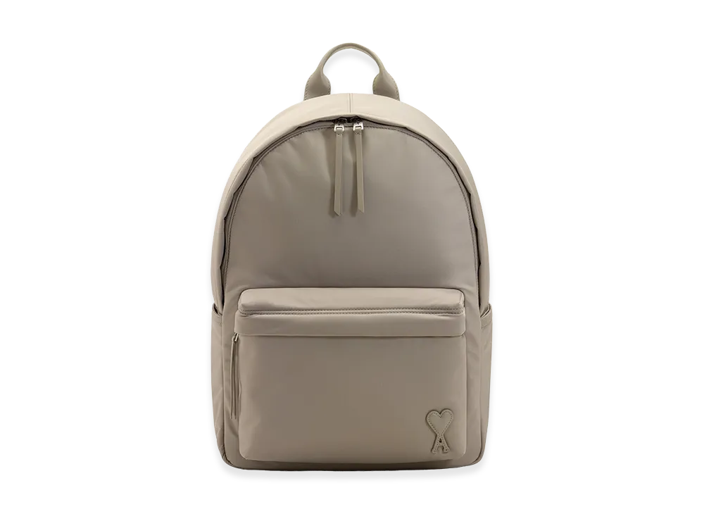 AMI PARIS Nylon Marcel Backpack "Grey"