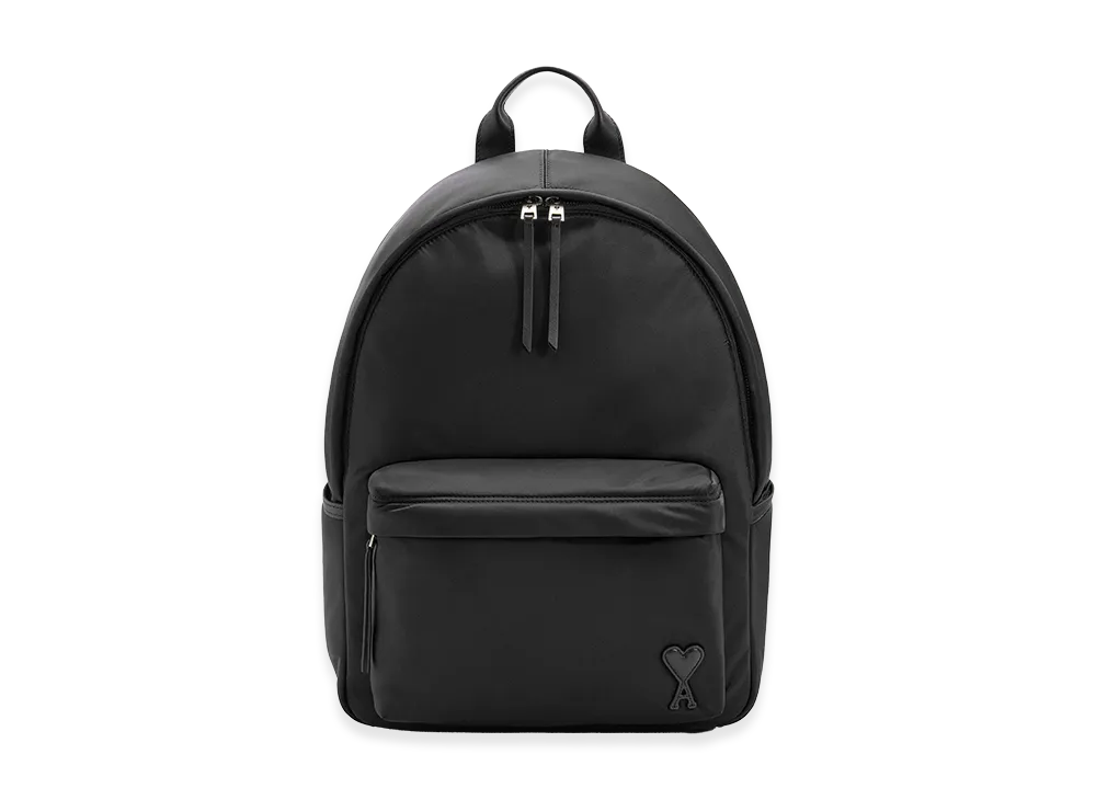 AMI PARIS Nylon Marcel Backpack "Black"