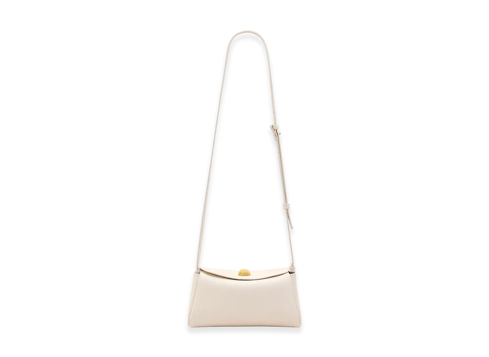 AMI PARIS Cow Leather Mini Carrousel Bag "White"
