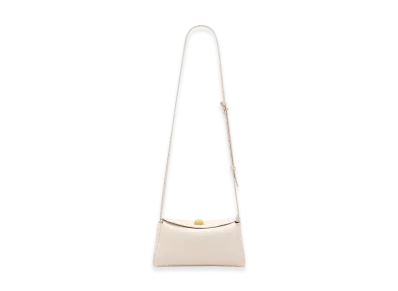 AMI PARIS Cow Leather Mini Carrousel Bag "White"
