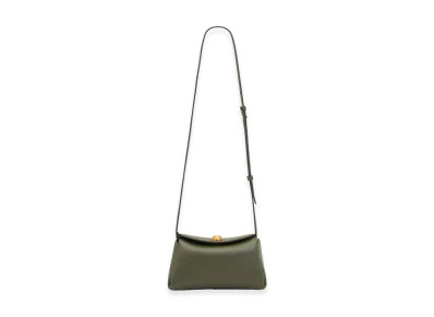 AMI PARIS Cow Leather Mini Carrousel Bag "Green"