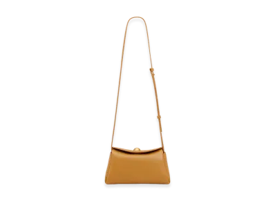 AMI PARIS Cow Leather Mini Carrousel Bag "Yellow"