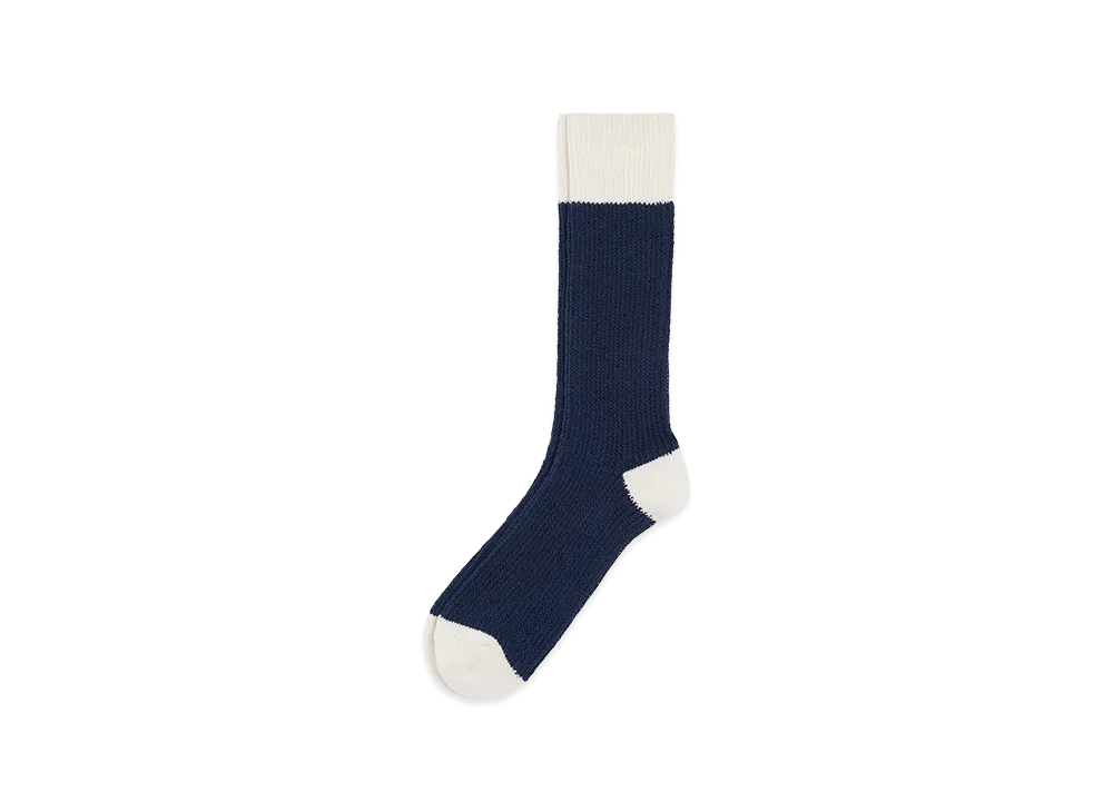 AMI PARIS Cotton Socks "Blue/White"