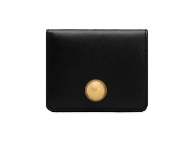 AMI PARIS Smooth Leather Carrousel Folded Wallet "Black"