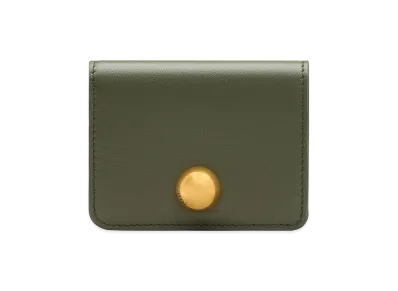 AMI PARIS Cow Leather Carrousel Folded Wallet "Green"