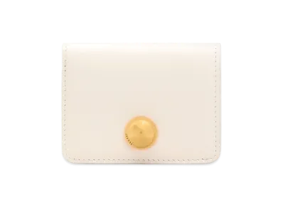 AMI PARIS Cow Leather Carrousel Folded Wallet "White"