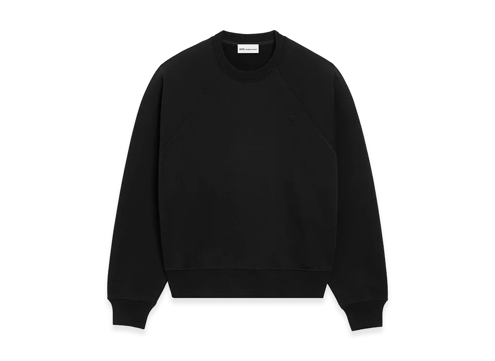 AMI PARIS Cotton Ami De Coeur Sweatshirt "Black"