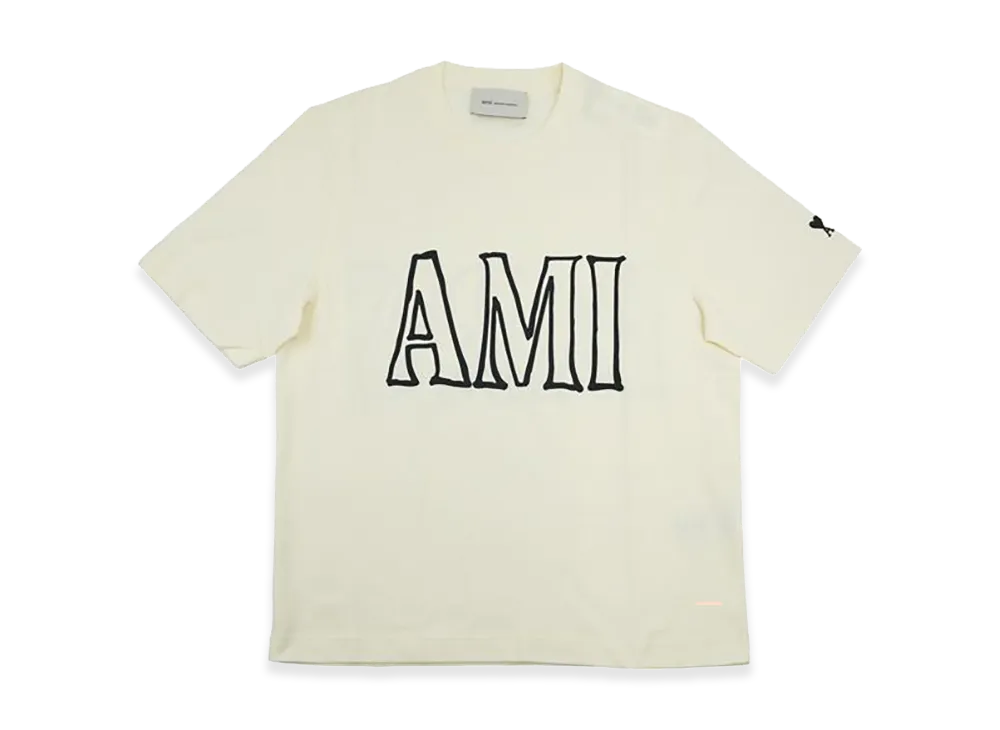 AMI PARIS Ami Paris Print T-Shirt "Off White"