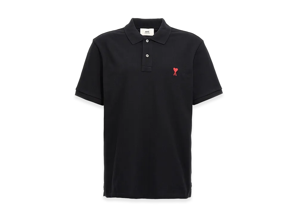 AMI PARIS Ami De Coeur Polo Shirt "Black"