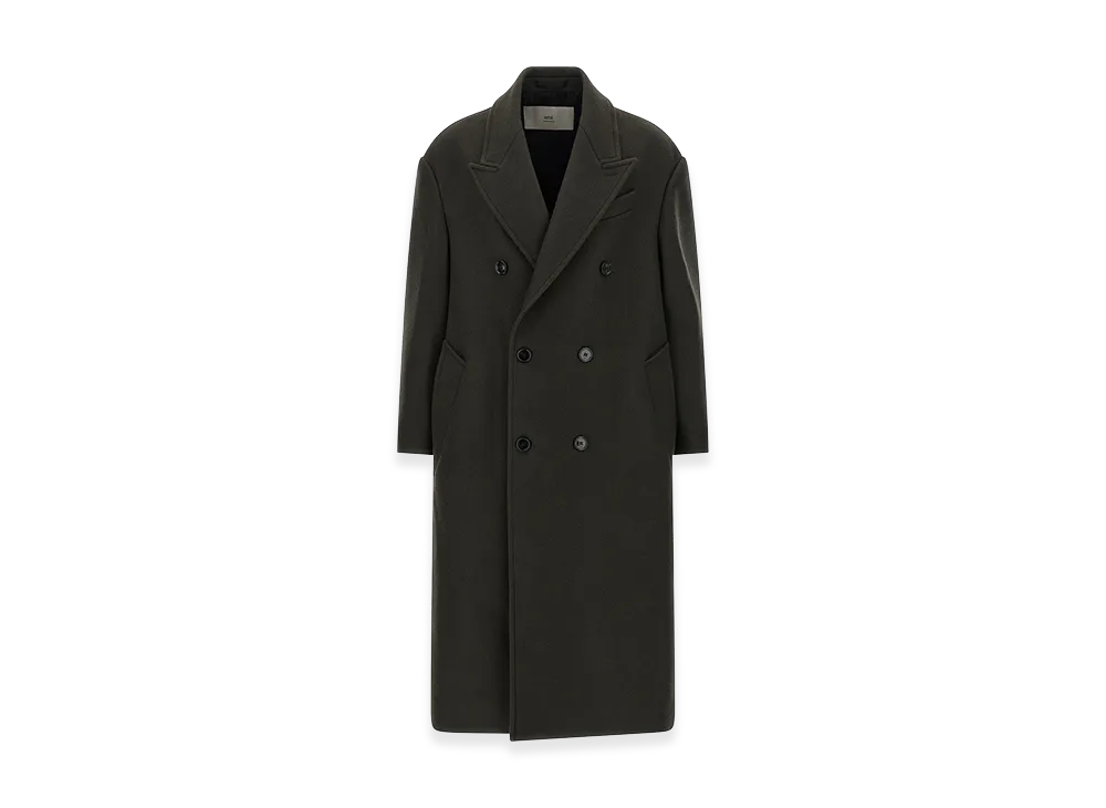 AMI PARIS Charcoal Wool Coat "Grey"