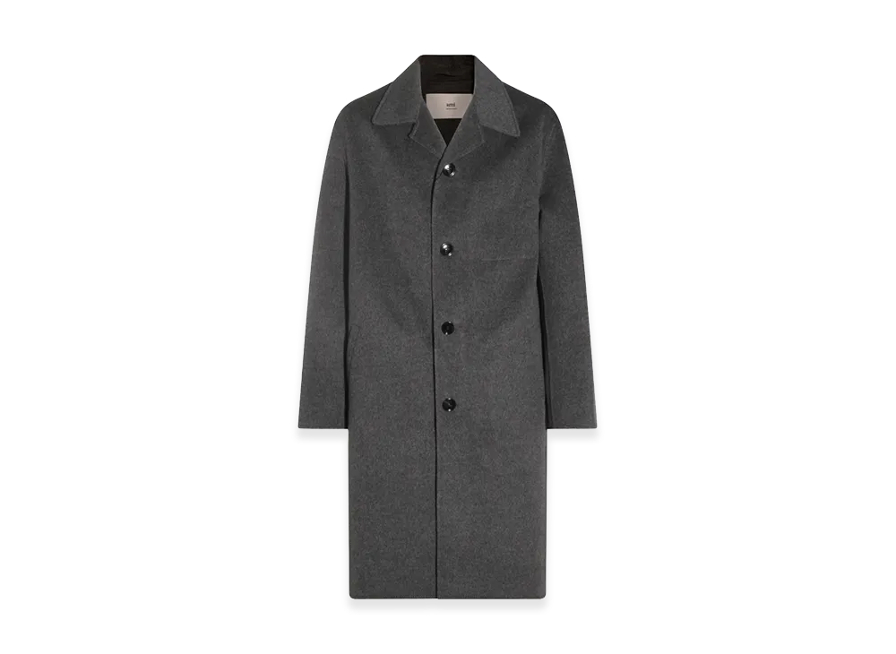 AMI PARIS Wool Gabardine Double Breast Coat 