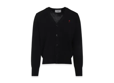 AMI PARIS Cardigan In Merino Wool "Black"