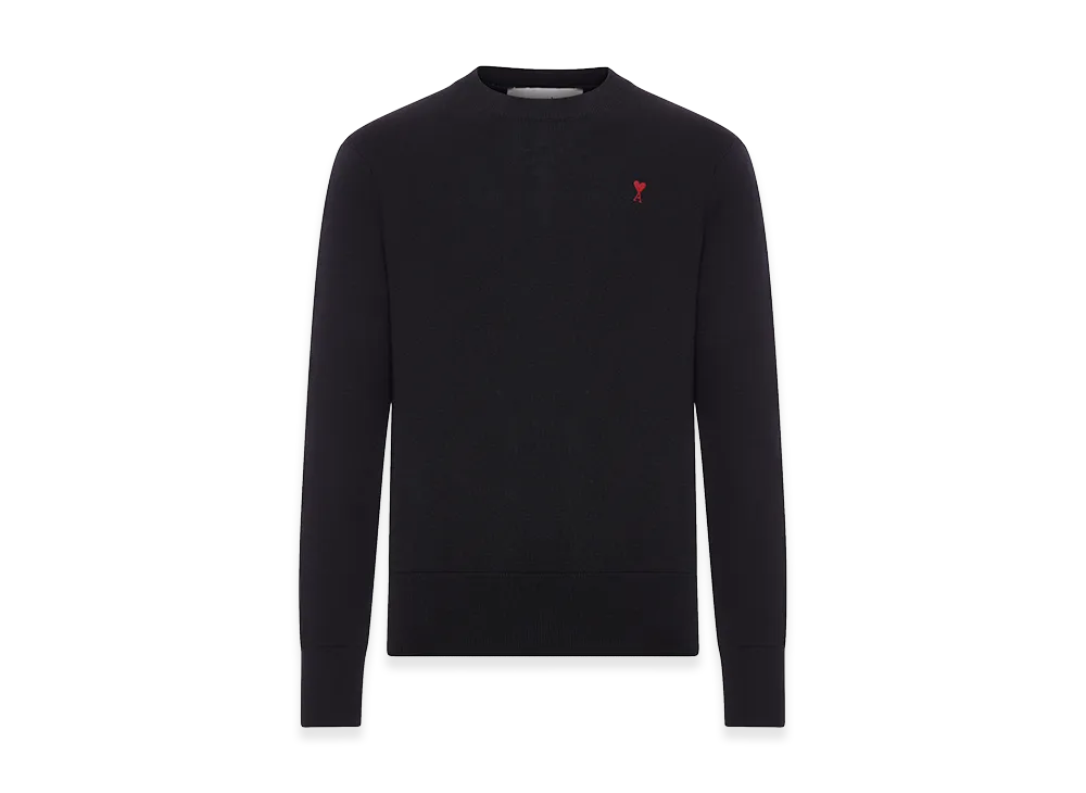 AMI PARIS Crew-Neck Sweater With Logo "Black"