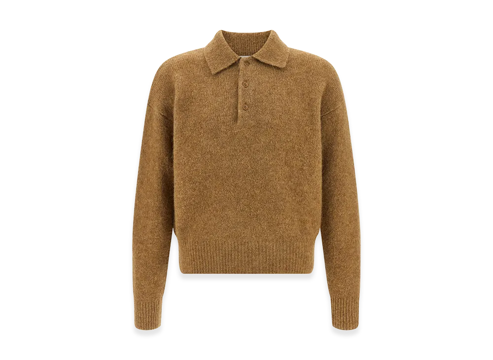 AMI PARIS 'Ami' Polo Shirt "Beige"