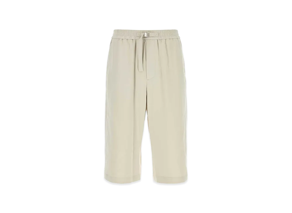 AMI PARIS Chalk Cotton Bermuda Shorts "White"