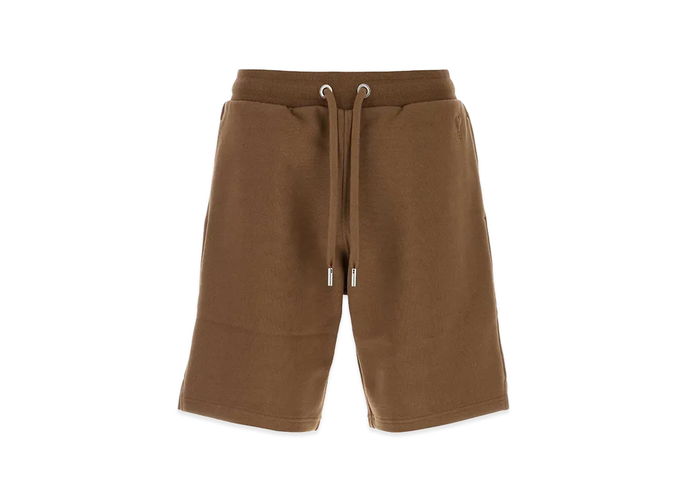 AMI PARIS Cotton Bermuda Shorts "Brown"