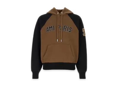 AMI PARIS Cotton Sweatshirt "Brown"