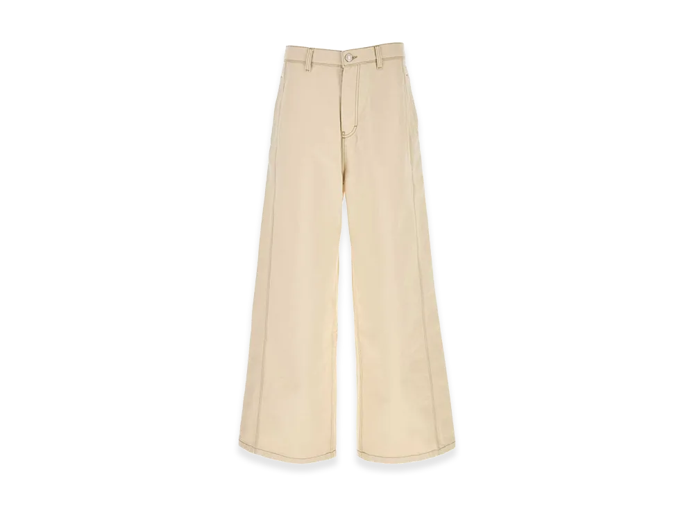 AMI PARIS Denim Wide-Leg Jeans "White"
