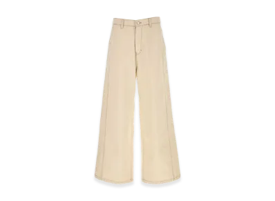 AMI PARIS Denim Wide-Leg Jeans "White"