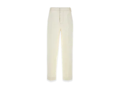 AMI PARIS Cotton Baggy Pant "White"