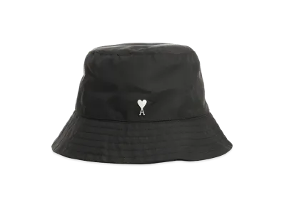 AMI PARIS Ami De Coeur Stud Bucket Hat Technical Nylon "Black"