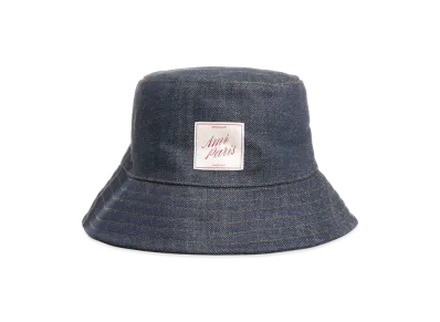 AMI PARIS Topstitchings Denim Hat Raw Indigo Denim "Blue"