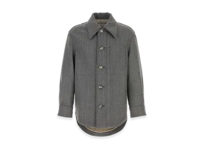 AMI PARIS Wool Blend Overcoat "Grey"