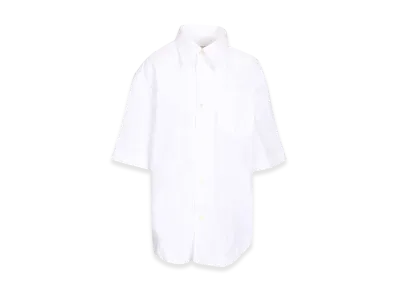 AMI PARIS Short-Sleeved Poplin Shirt "White"