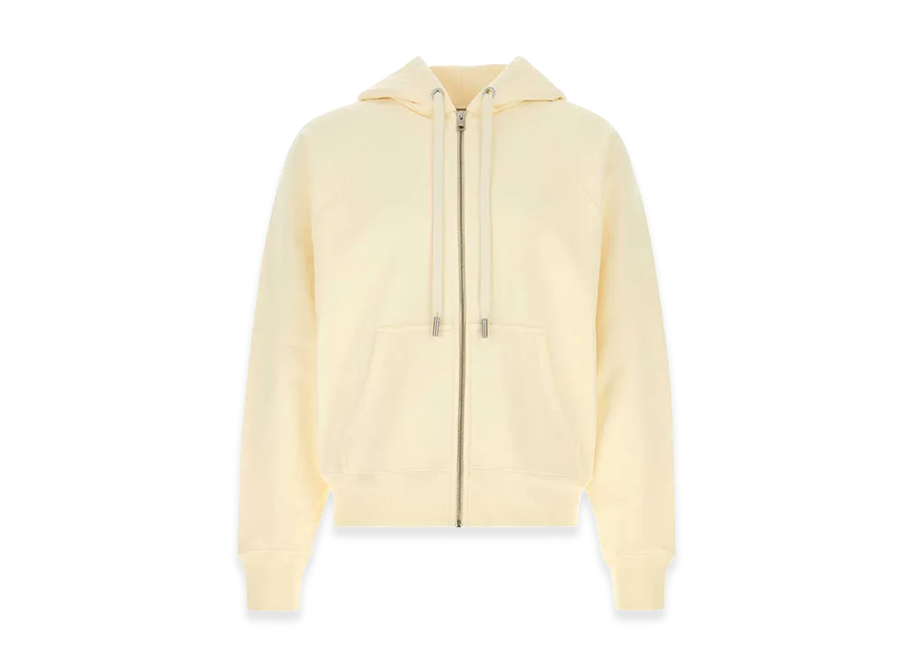 AMI PARIS Cream Cotton Oversize Sweatshirt "Yellow"