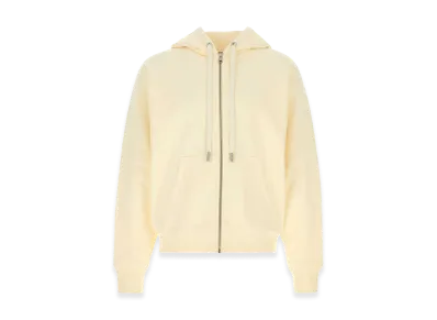 AMI PARIS Cream Cotton Oversize Sweatshirt "Yellow"