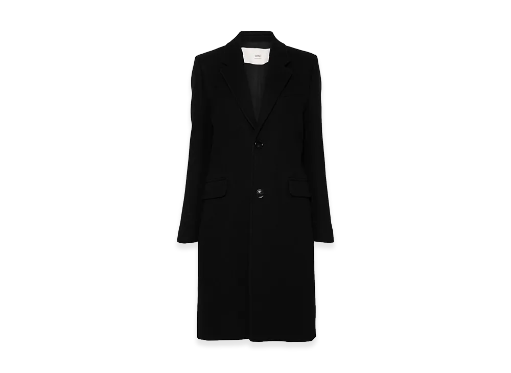 AMI PARIS Wool Gabardine Double Breast Coat 