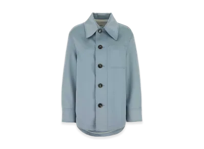 AMI PARIS Women's Stretch Polyester Jacket "Light Blue"