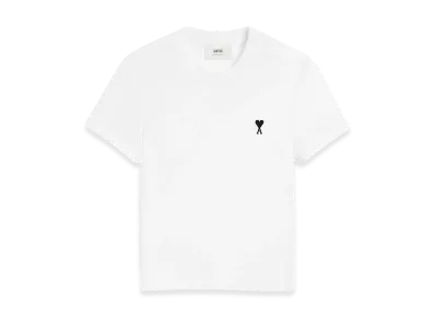 AMI PARIS Women's Ami De Coeur Crew Neck Tee "White"