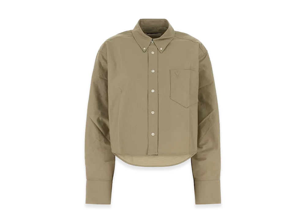 AMI PARIS Women's Oxford Oversize Shirt "Dove Gray"