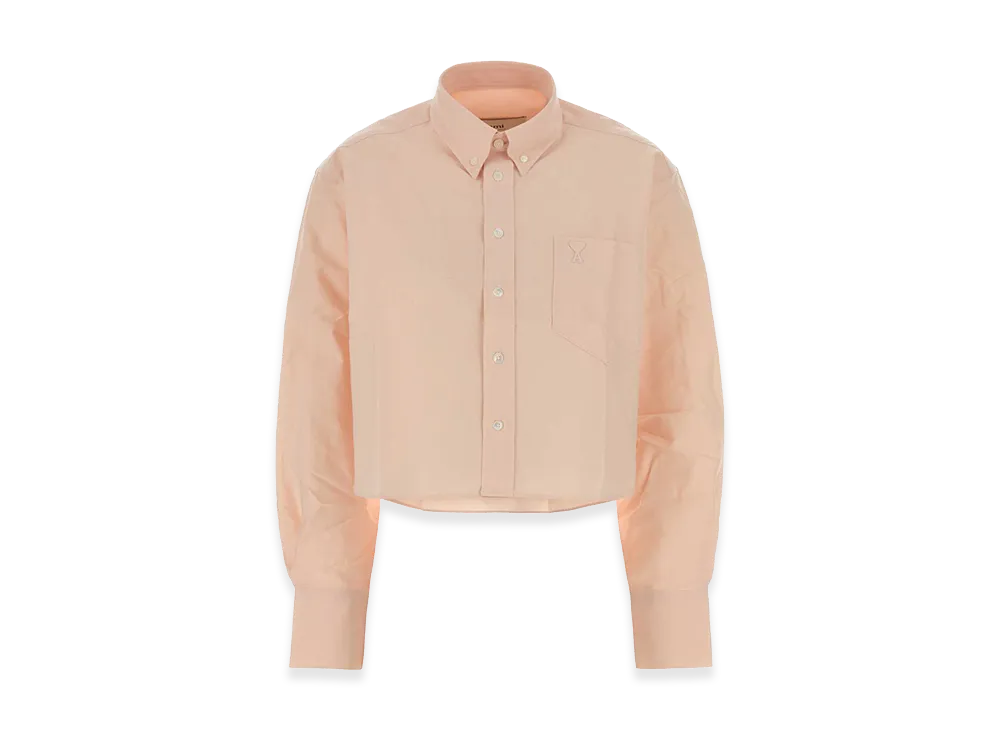 AMI PARIS Women's Oxford Oversize Shirt "Light Pink"