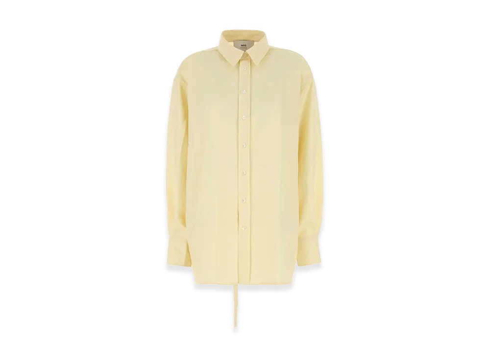 AMI PARIS Women's Wool Oversize Shirt "Pastel Yellow"