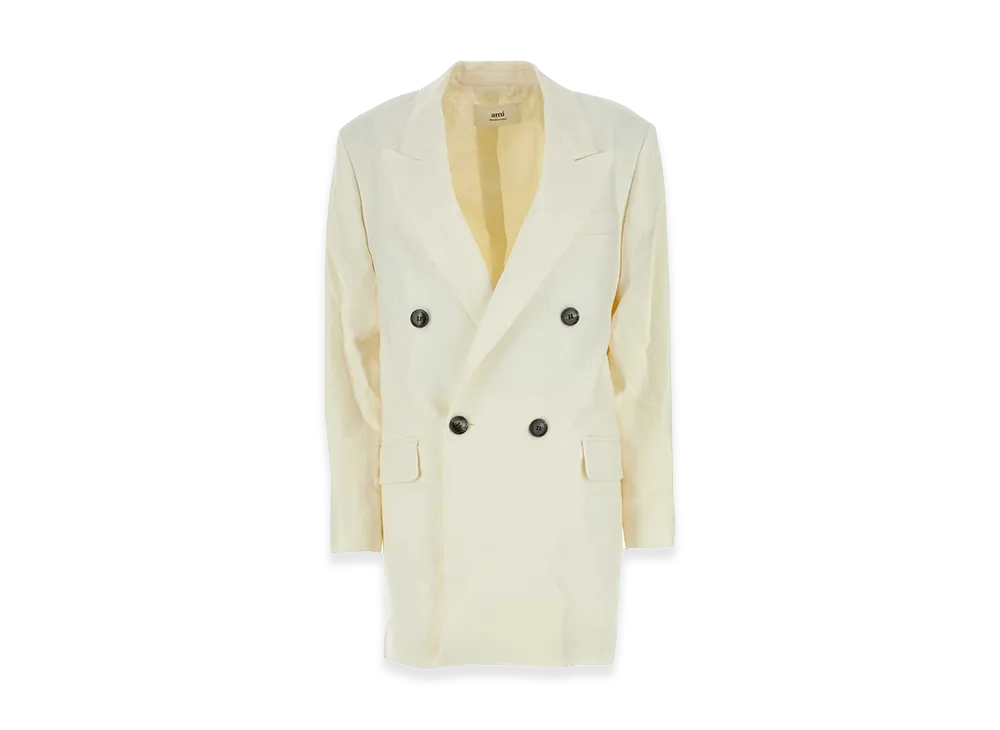 AMI PARIS Women's Wool Oversize Blazer "Ivory"