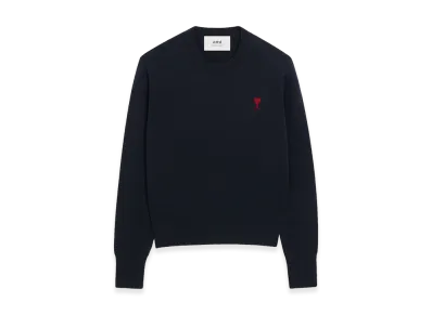 AMI PARIS Women's Ami De Coeur Wool Sweater "Navy Blue"