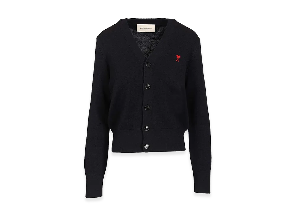 AMI PARIS Women's Ami De Coeur Cardigan "Navy Blue"