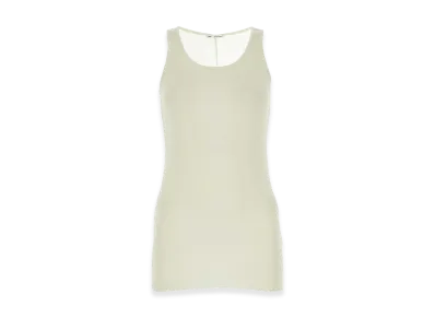 AMI PARIS Women's Viscose Blend Tank Top "Ivory"