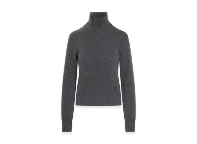 AMI PARIS Women's Turtleneck Sweater "Dark Gray"