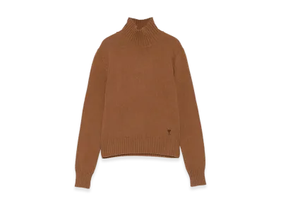 AMI PARIS Women's Turtleneck Sweater "Brown"