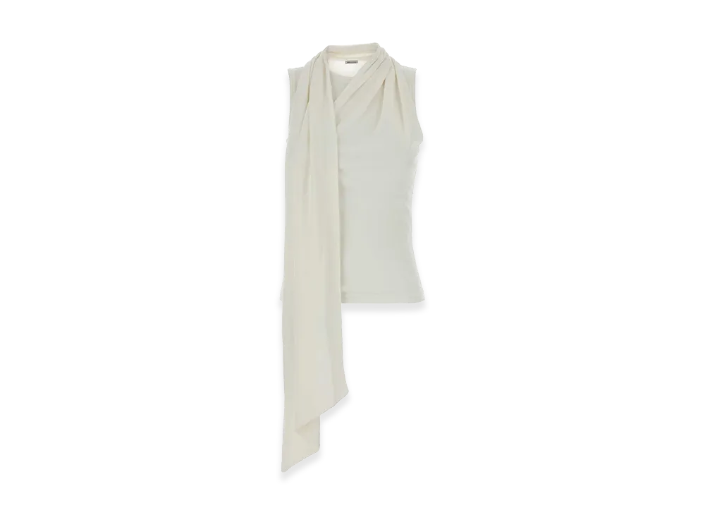 AMI PARIS Women's Viscose Blend Top "White"