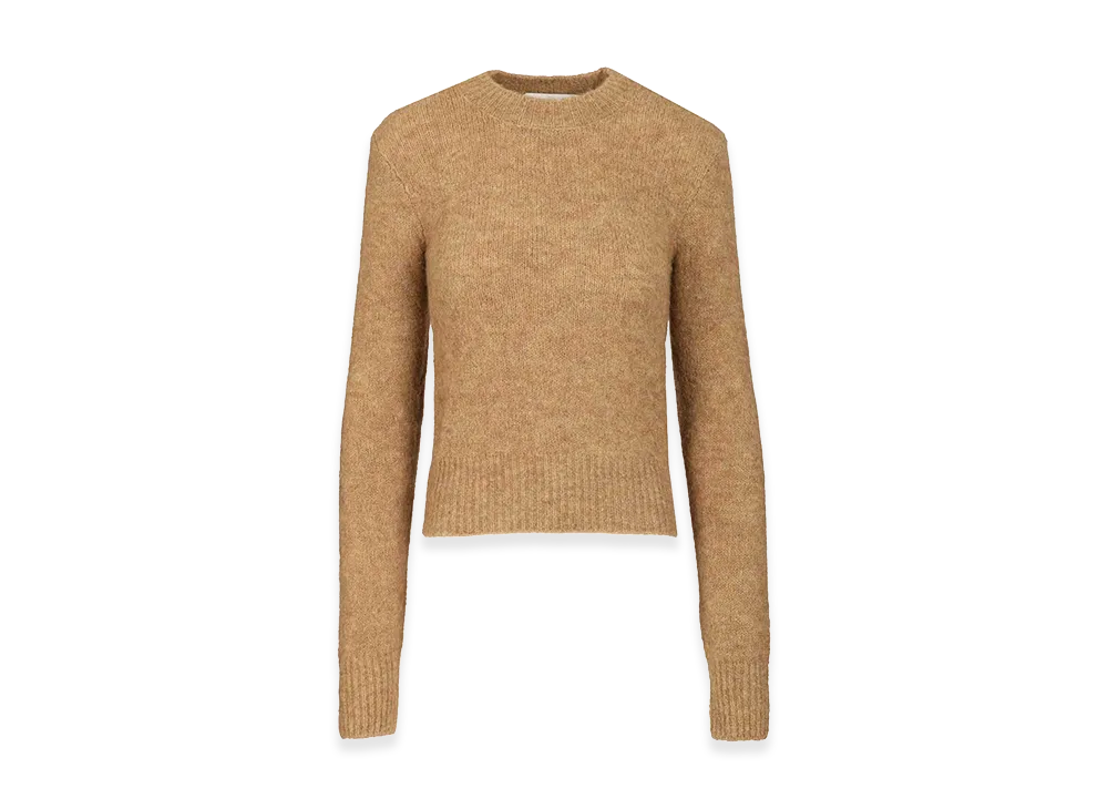 AMI PARIS Women's Wool And Alpaca Knit Sweater "Brown"